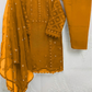 Chemise brodée 3 pièces avec perles identiques attachées et dupatta brodé