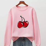 Sweat-shirt cerise pour l'hiver