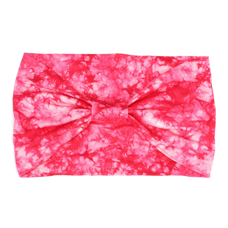 European And American New Tie-dye Sports Sweat-absorbent Hair Band Women's Super Wide Headscarf