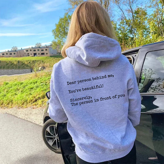 Sweat à capuche imprimé pour femme hiver 