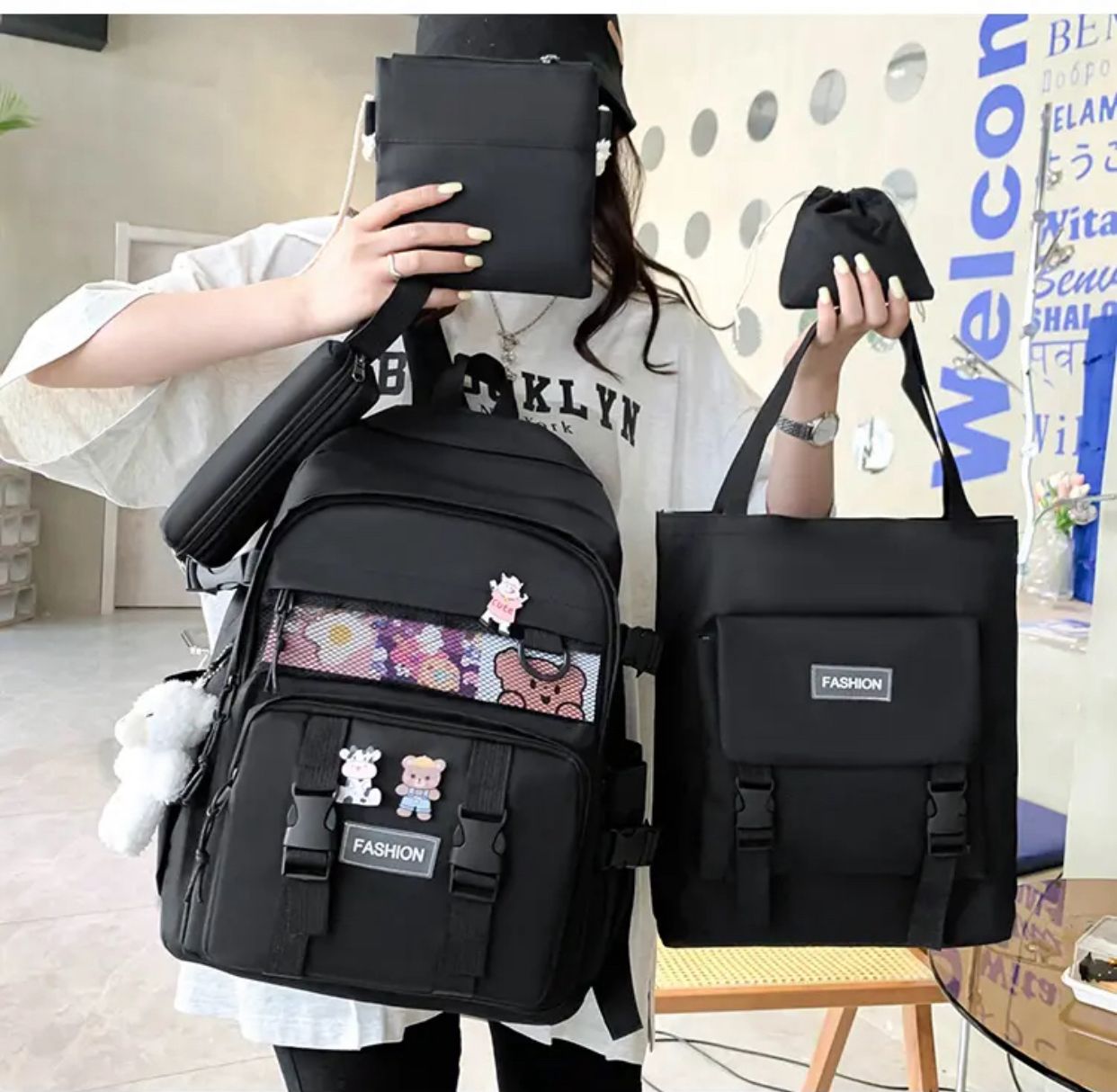 5-Pieces Light Weight Imported Bag Set