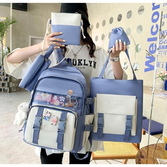 5 Pcs Light Weight Imported Bag Set