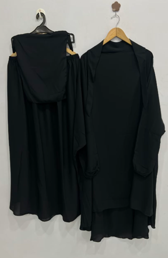 3-Pieces Jilbab Set with Side Pocket