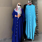 Kaaj Button Turkish Style Long Flare Abaya